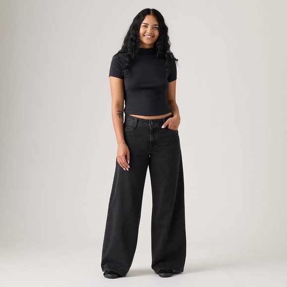 Levi’s 94 Baggy Wide Leg Jeans Black - Picture 2 of 5